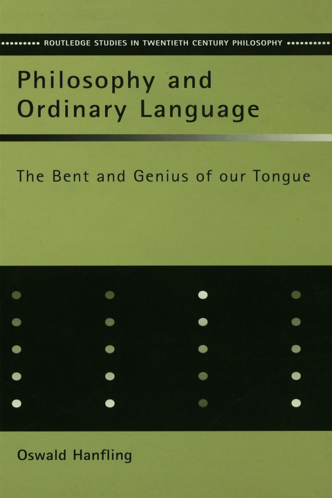 Cover image for book Philosophy and Ordinary Language