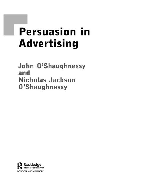 Cover image for book Persuasion in Advertising
