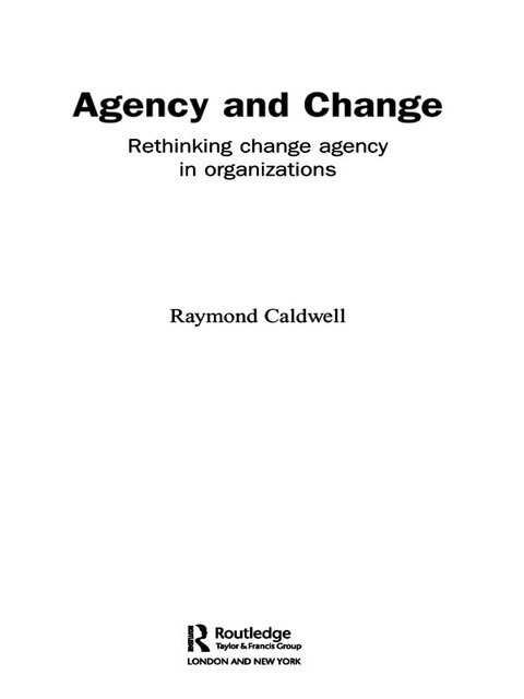 Cover image for book Agency and Change