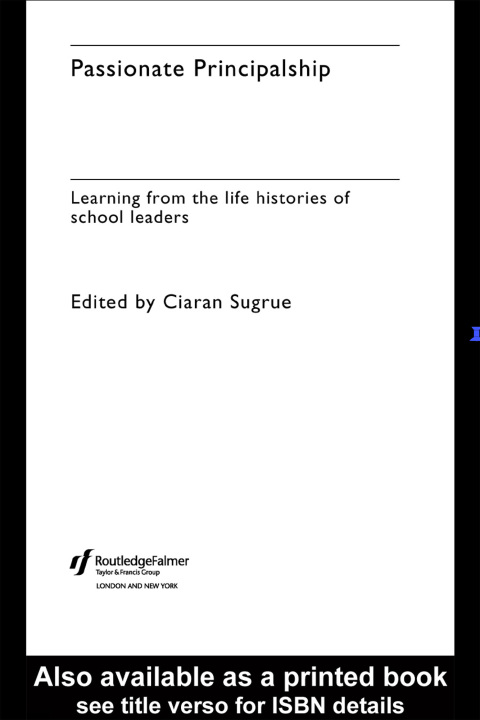 Cover image for book Passionate Principalship