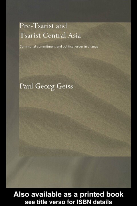 Cover image for book Pre-tsarist and Tsarist Central Asia