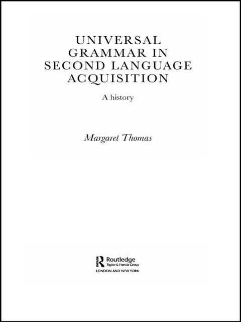 Cover image for book Universal Grammar in Second-Language Acquisition
