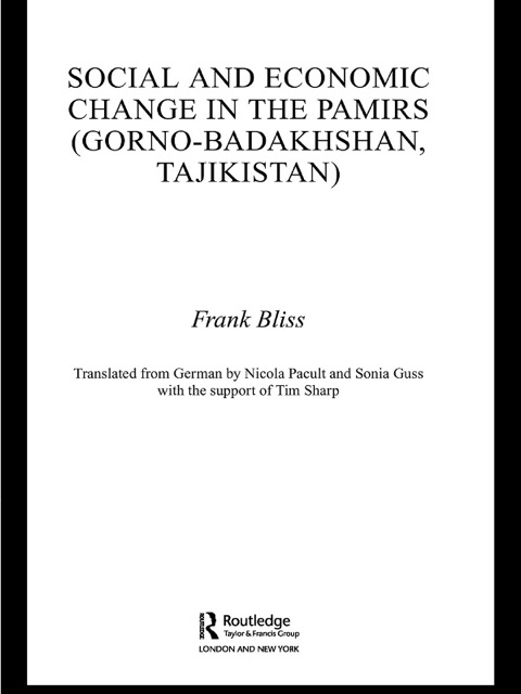 Cover image for book Social and Economic Change in the Pamirs (Gorno-Badakhshan, Tajikistan)
