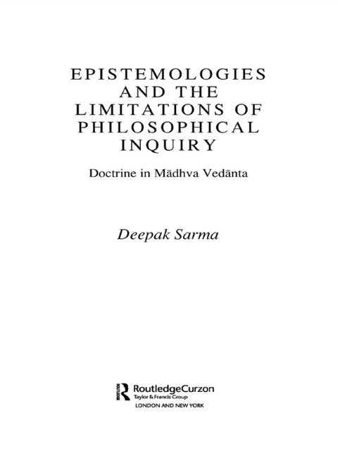 Cover image for book Epistemologies and the Limitations of Philosophical Inquiry