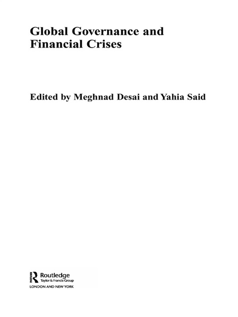 Cover image for book Global Governance and Financial Crises