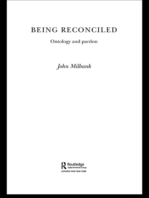 Cover image for book Being Reconciled