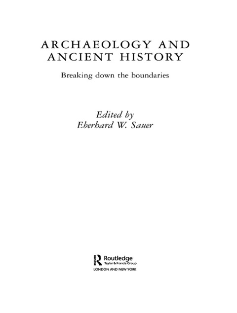 Cover image for book Archaeology and Ancient History