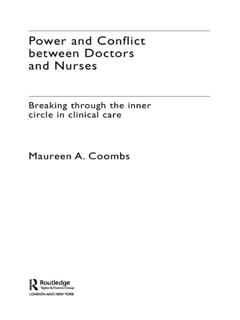 Cover image for book Power and Conflict Between Doctors and Nurses