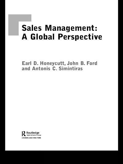 Cover image for book Sales Management