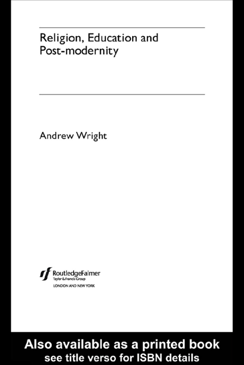 Cover image for book Religion, Education and Post-Modernity