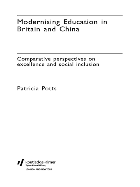 Cover image for book Modernising Education in Britain and China