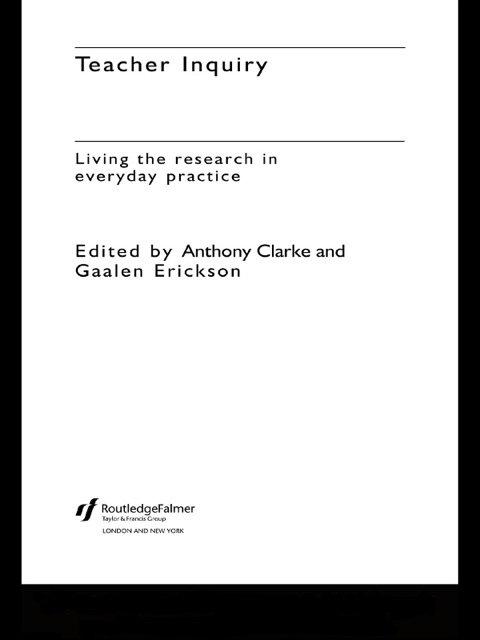 Cover image for book Teacher Inquiry