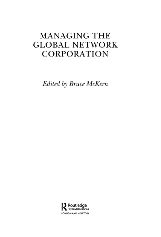 Managing the Global Network Corporation