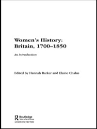 Cover image: Women's History, Britain 1700-1850 1st edition 9780415291767
