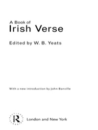 Cover image: A Book of Irish Verse 2nd edition 9780415289825