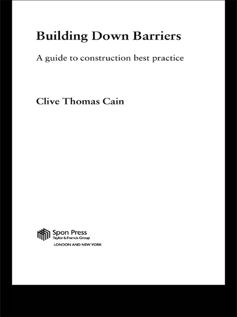 Cover image for book Building Down Barriers