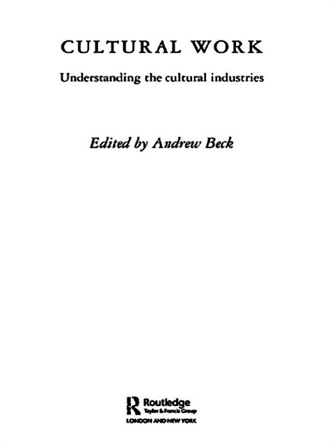 Cover image for book Cultural Work
