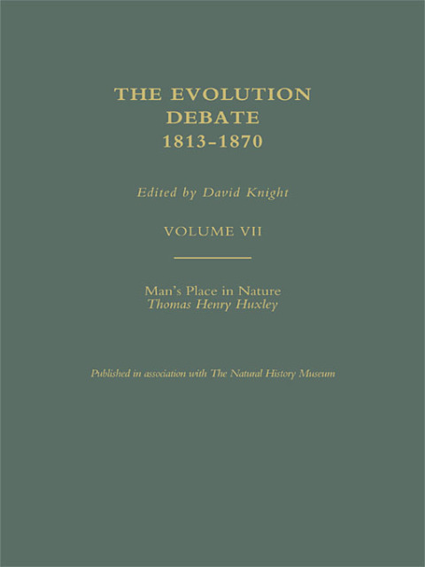 Cover image for book Man's Place in Nature, 1863