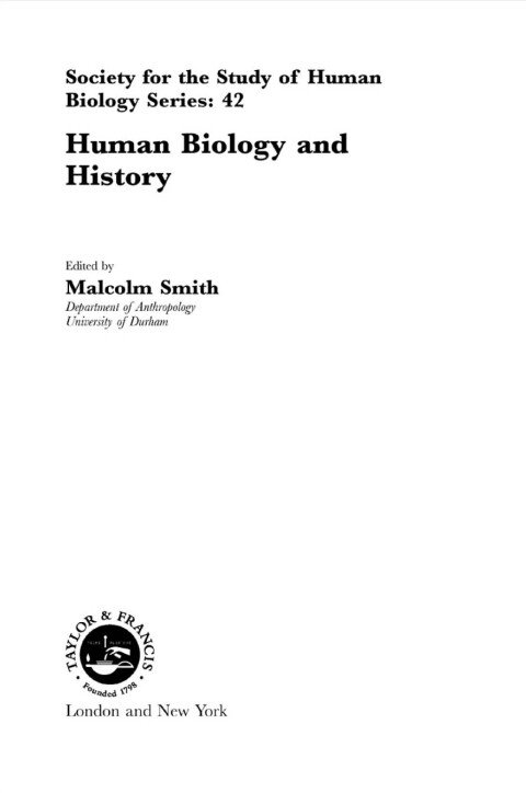 Cover image for book Human Biology and History