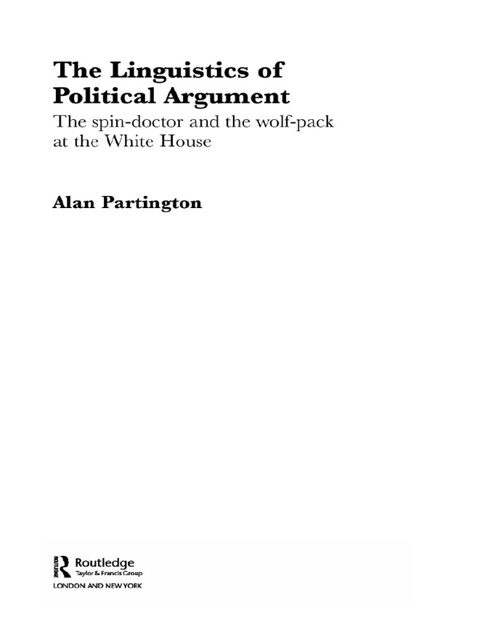 Cover image for book The Linguistics of Political Argument