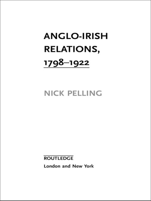 Cover image for book Anglo-Irish Relations