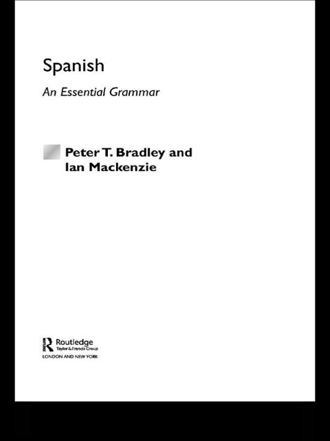 Cover image for book Spanish: An Essential Grammar
