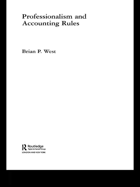 Cover image for book Professionalism and Accounting Rules