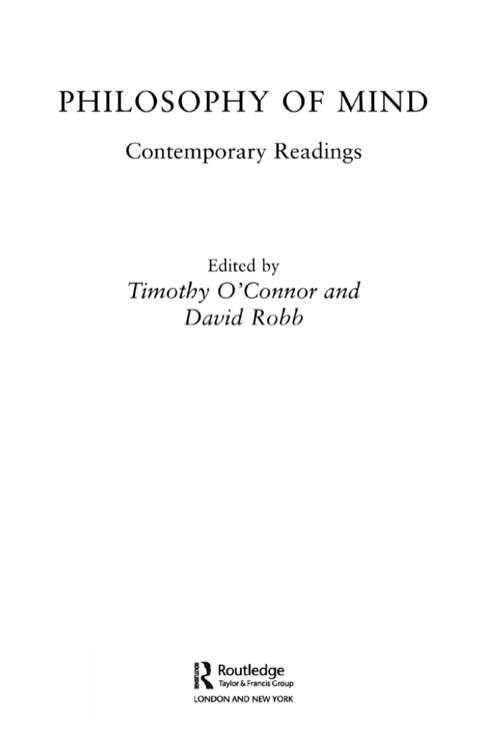 Cover image for book Philosophy of Mind: Contemporary Readings