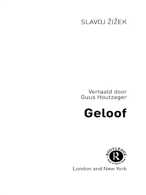 Cover image for book Geloof