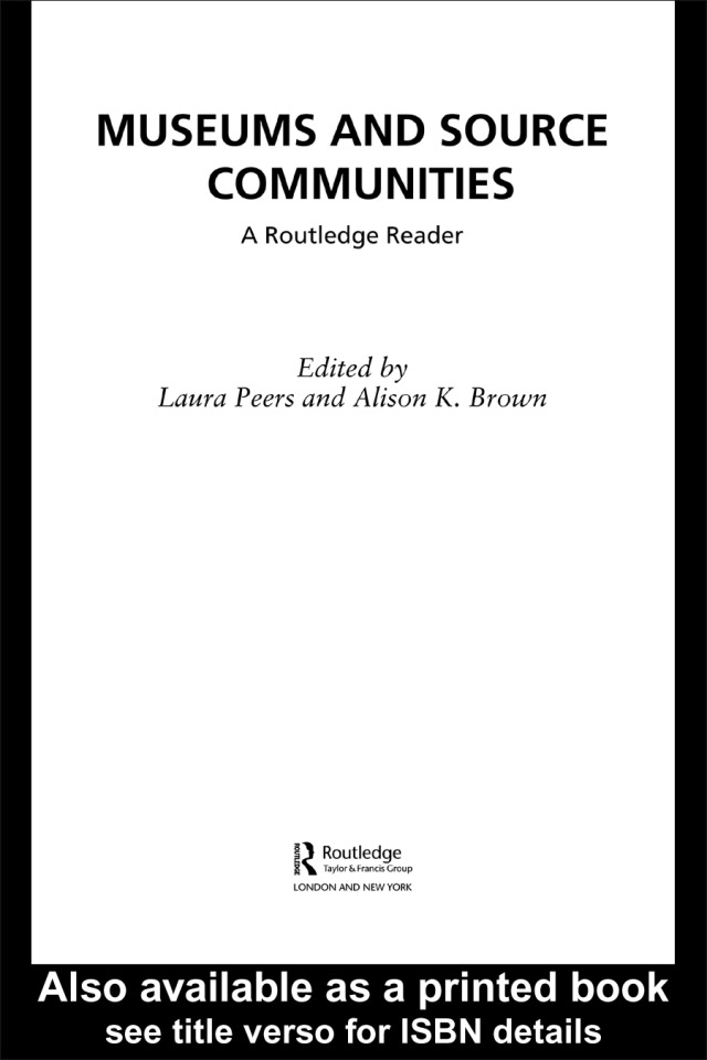 Museums and Source Communities