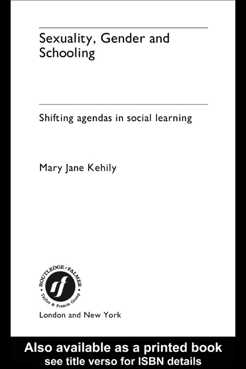 Cover image for book Sexuality, Gender and Schooling