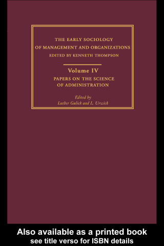 Papers on the Science of Administration