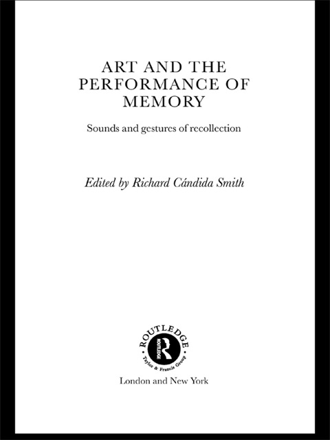 Cover image for book Art and the Performance of Memory