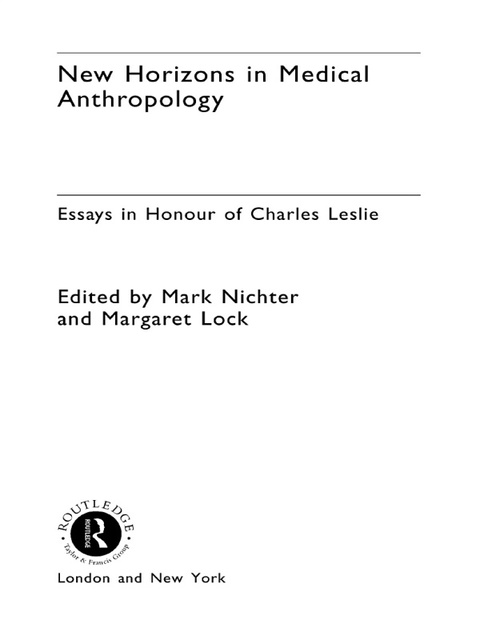 Cover image for book New Horizons in Medical Anthropology