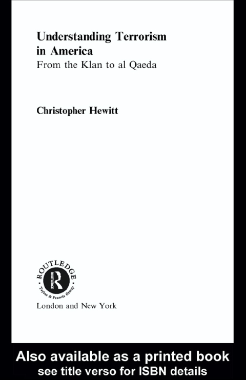 Cover image for book Understanding Terrorism in America