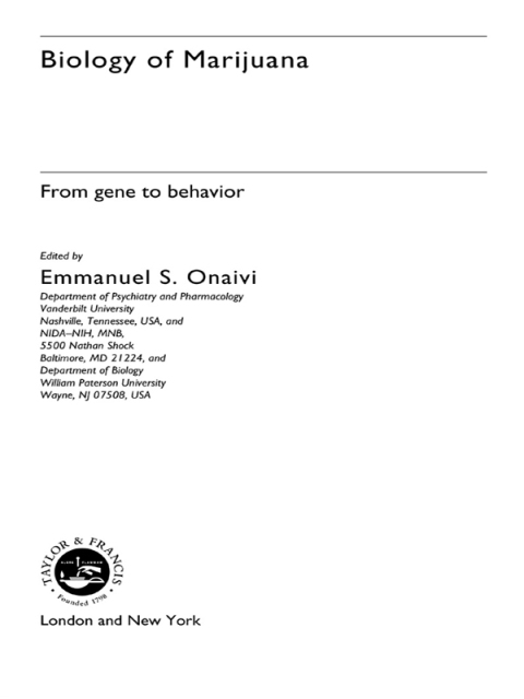 Cover image for book The Biology of Marijuana