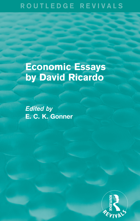 Cover image for book Economic Essays by David Ricardo (Routledge Revivals)