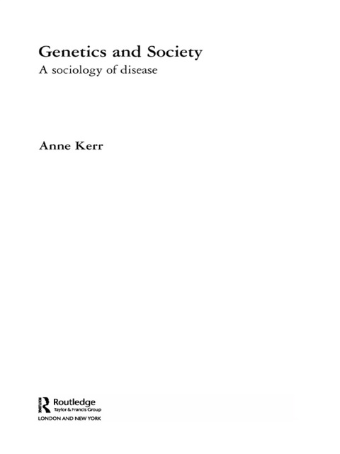 Cover image for book Genetics and Society