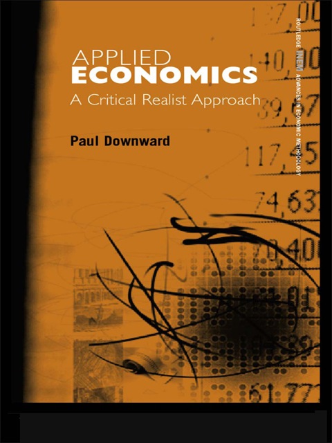 Cover image for book Applied Economics and the Critical Realist Critique