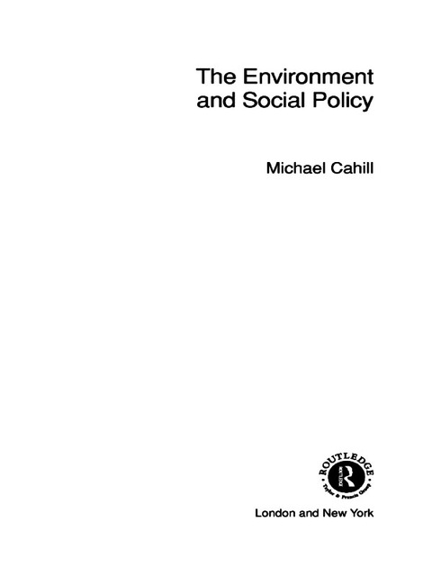 Cover image for book The Environment and Social Policy