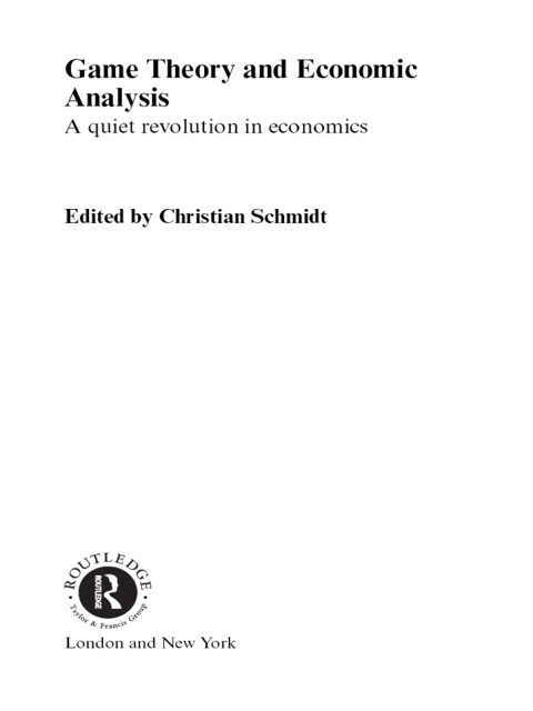 Cover image for book Game Theory and Economic Analysis