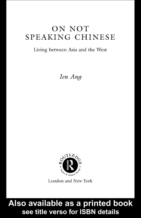 Cover image for book On Not Speaking Chinese