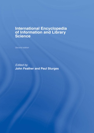 International Encyclopedia of Information and Library Science