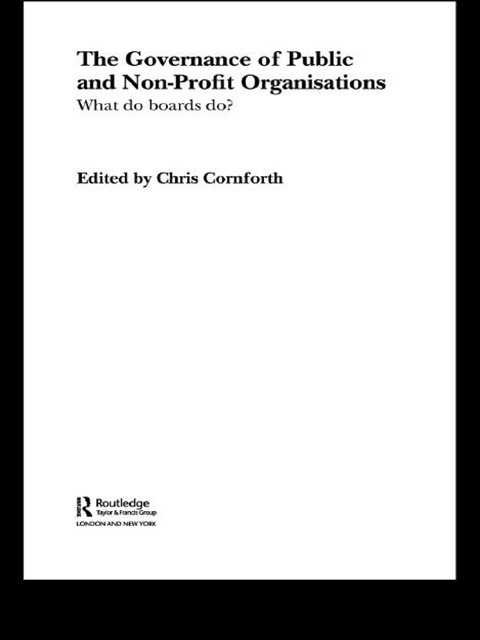 Cover image for book The Governance of Public and Non-Profit Organizations