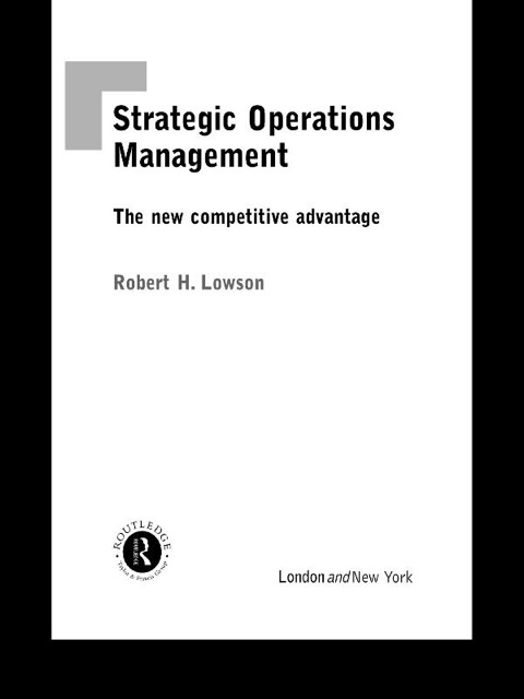 Cover image for book Strategic Operations Management