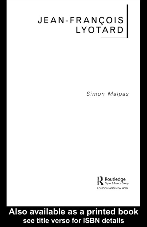 Cover image for book Jean-François Lyotard