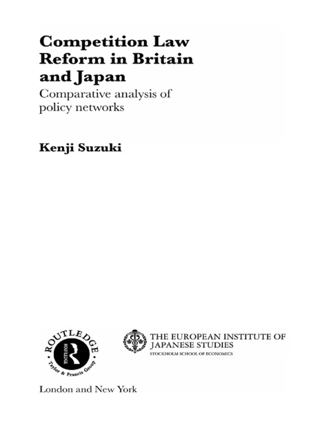 Cover image for book Competition Law Reform in Britain and Japan