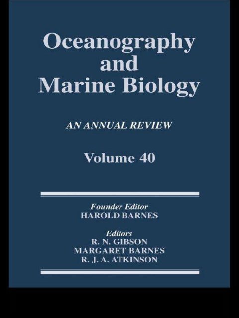 Cover image for book Oceanography and Marine Biology