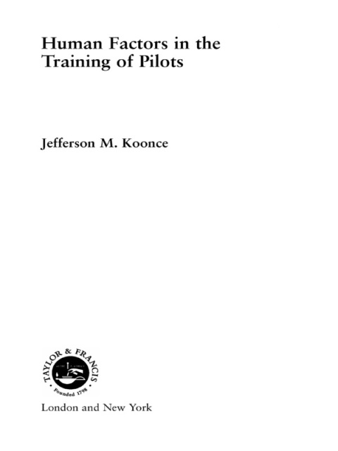 Cover image for book Human Factors in the Training of Pilots