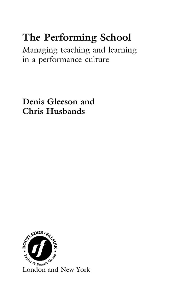 The Performing School